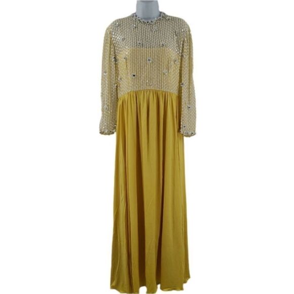 Vintage Victoria Royal LTD Yellow Silk & Organza Gown | 1950s-1960s - Picture 1 of 8